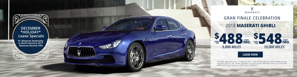 New Maserati Ghibli lease specials available at Beverly Hills Maserati near Burbank New Maserati Ghibli lease specials available at Beverly Hills Maserati near Burbank